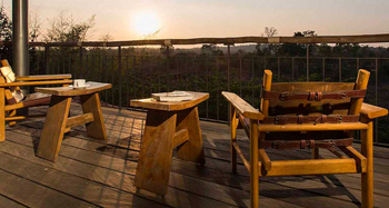Kaav Safari Lodge: Sonnenuntergang auf dem Aussichtsturm