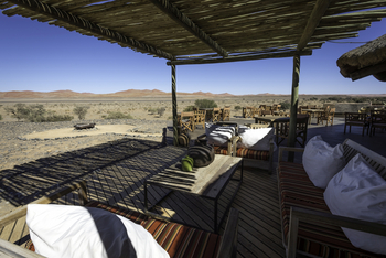 Kulala Desert Lodge: Blick auf Sossusvlei von der Lodge aus