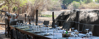 Kanga Camp: Gedeckter Esstisch