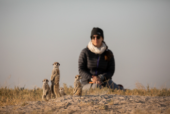 Camp Kalahari Camp Kalahari: Begegnung mit Erdmännchen