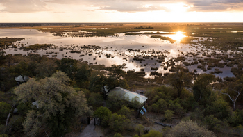The Dhow Suite at Zarafa: Sonnenuntergang