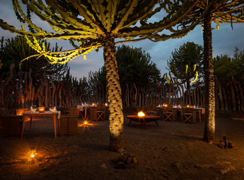 Mashatu Euphorbia Villas Mashatu Euphorbia Villas: Dinner in der Boma