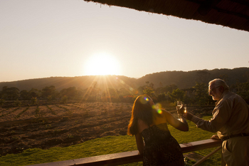 Kitela Lodge: Untergehende Sonne