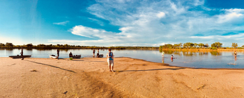 Ngepi Camp: Auf einer Sandbank