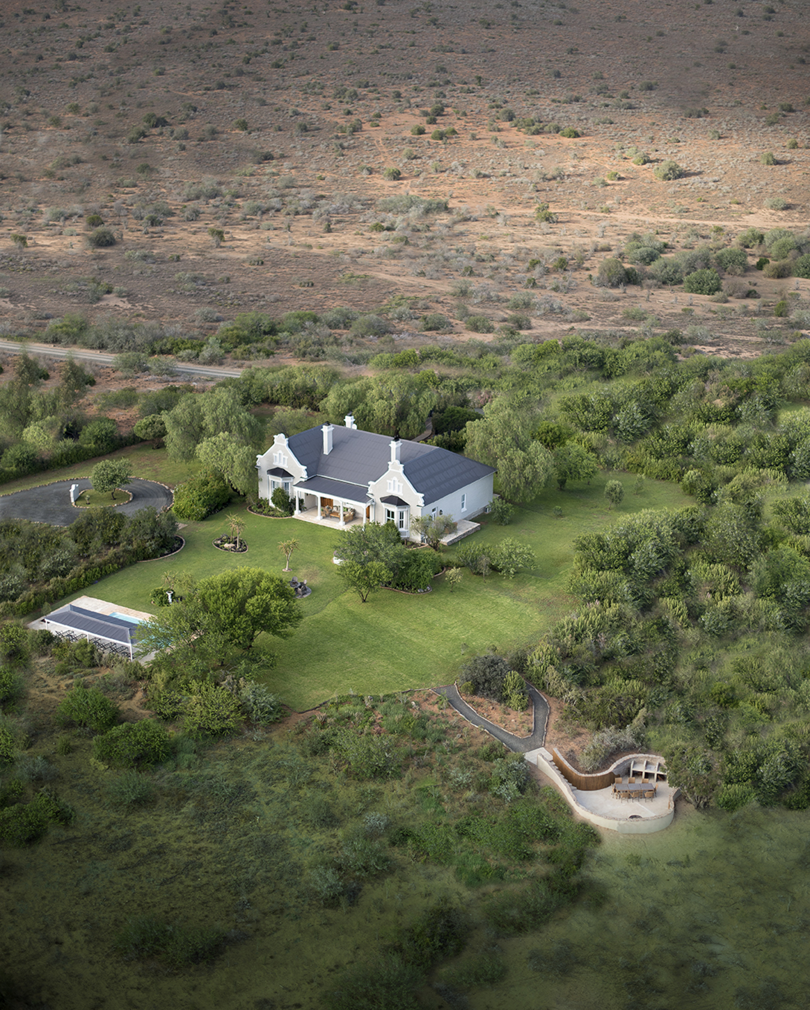 Uplands Homestead Uplands Homestead: Haupthaus, Boma und Pool