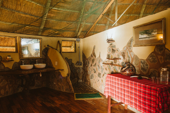 Katavi Wildlife Camp: Badezimmer