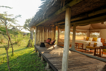 Mara Siana Camp: Geöffnetes Gästezelt