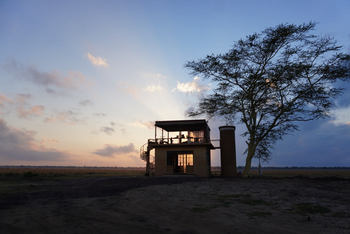 Lion House Sleep-out: Gäste beim Sundowner