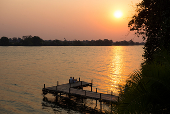 Mukambi Safari Lodge: Abendstimmung