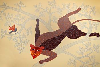 Samode Safari Lodge Samode Safari Lodge: Volkstümliche Leopardendarstellung