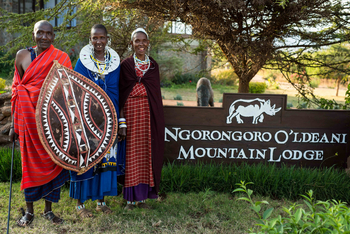 Ngorongoro Oldeani Mountain Lodge: Eingangsschild