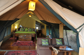 Lemala Manyara: Geöffnetes Zelt