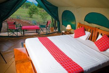 Kidepo Savannah Lodge: Safarizelt Doppelbett