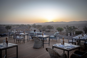 Kulala Desert Lodge: Blick vom Loungebereich aus