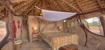 Saruni Rhino Camp: Doppelbett mit Moskitonetz Banda 2