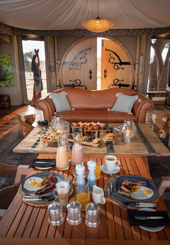 Sitatunga Private Island Camp: Privates Frühstück