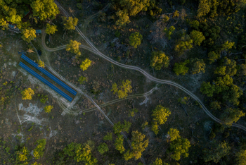 4 Rivers Camp 4 Rivers Camp: Solarpanelen - Luftbild