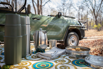 Chikwenya Camp Chikwenya Camp: Kaffeepause im Freien