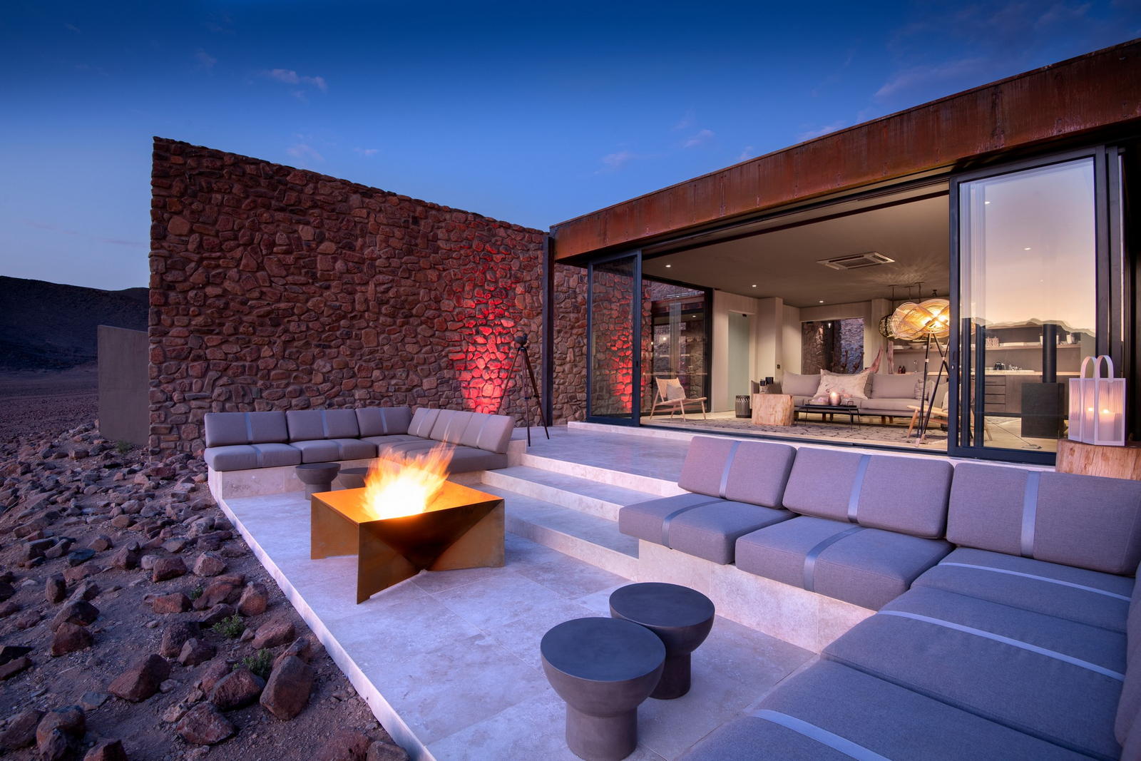 andBeyond Sossusvlei Desert Lodge andBeyond Sossusvlei Desert Lodge: Star Dune Suite - Sunken Lounge