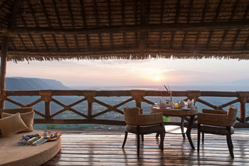 Lake Manyara Kilimamoja Lodge: Ausblick von der Terrasse