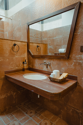 Tathastu Resort Satpura: Waschtisch