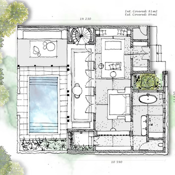 Aramness Aramness: Grundriss Kothi für 2 Personen