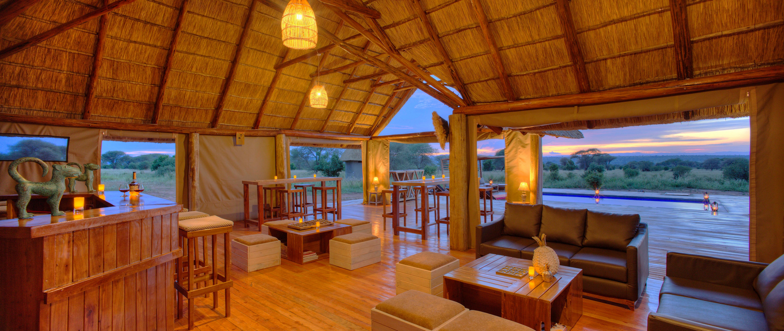 Tarangire Ndovu Tented Lodge Tarangire Ndovu Tented Lodge: Lounge nd Pool