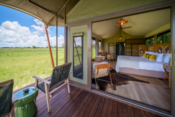 Karangoma Camp: Geöffnetes Zelt