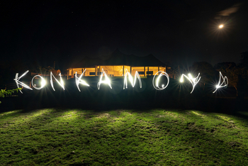 Konkamoya Lodge: Team im Duneln