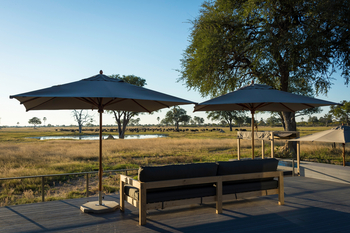 Linkwasha Camp Linkwasha Camp: Blick auf die Pfanne vor dem Camp