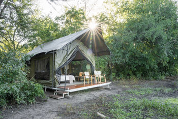 Chicari Camp: Morgensonne