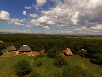 Enjojo Lodge: Luftbild der Anlage