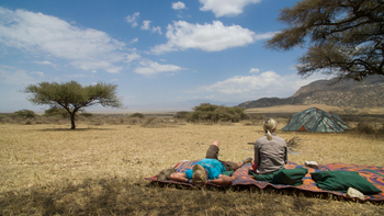 Lake Natron Camp: Pause beim Trekking