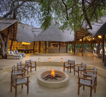 Lion Camp Lion Camp: Feuerstelle im Camp