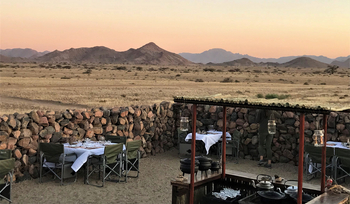 The Elegant Desert Camp: Open-Air Restaurant