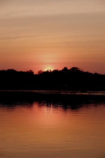 Chundukwa River Lodge: Sonnenuntergang
