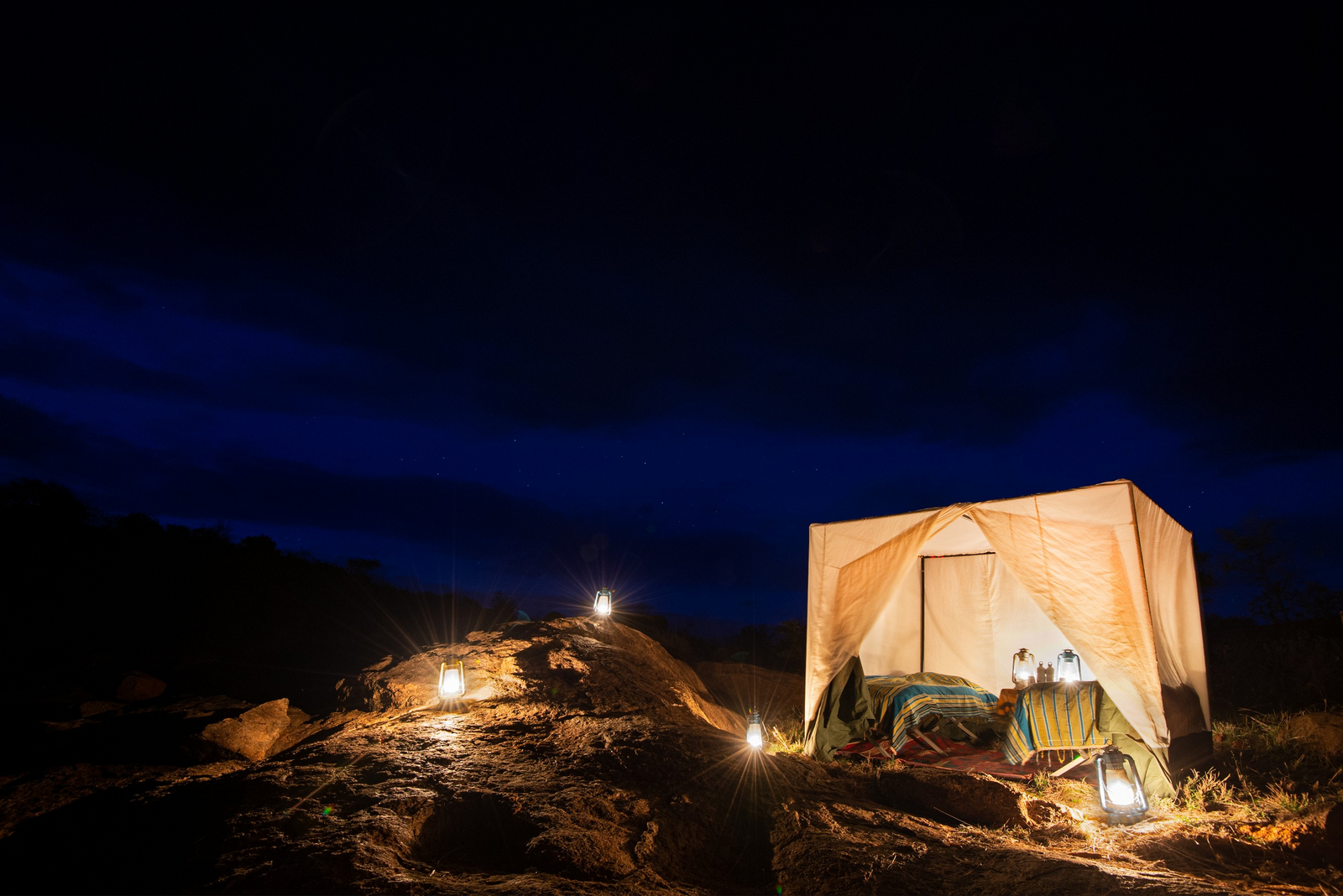 Laikipia Wilderness Camp Laikipia Wilderness Camp: Kleines Gästezelt mit Beleuchtung