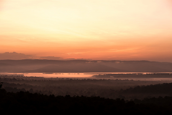 Mihingo Lodge: Abendrot