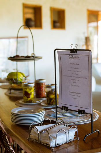 Tau Pan Camp Tau Pan Camp: Speisekarte