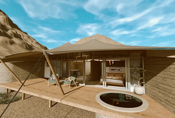 Hoanib Elephant Camp: Architektenskizze - Standard Tent Suite