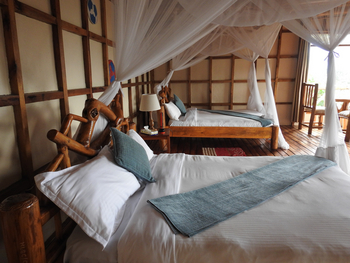 Haven Lodge: Betten unter Moskitonetzen