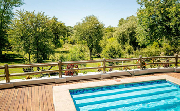 Ilala Lodge: Pool über dem Garten