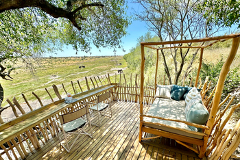 Moela Safari Lodge Moela Safari Lodge: Luxury Suite - Blick zum Flussbett