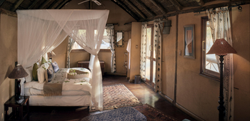 Deception Valley Lodge Deception Valley Lodge: Doppelbett und Deckenventilator