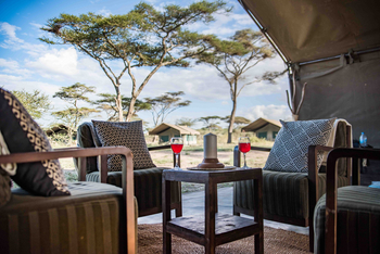 Olaado Camp: Gemeinschaftszelt