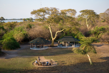 Kuthengo Camp: Zentralbereich - Luftbild