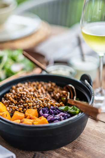 Singita Kwitonda Lodge: Kürbis-Linsen-Gericht