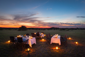 Tuli Safari Lodge Mashatu: Dinner im Busch