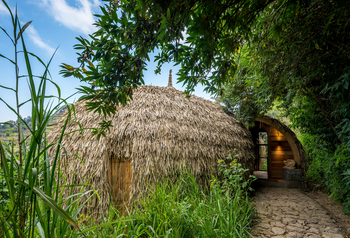 Bisate Lodge: Zugang zu einer Hütte