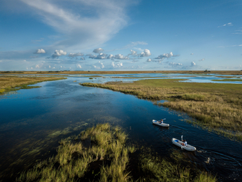 King Lewanika Lodge: Kanu fahren